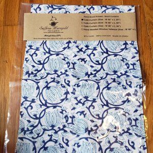 Saffron Marigold Handmade "Midnight Lotus" Curtain